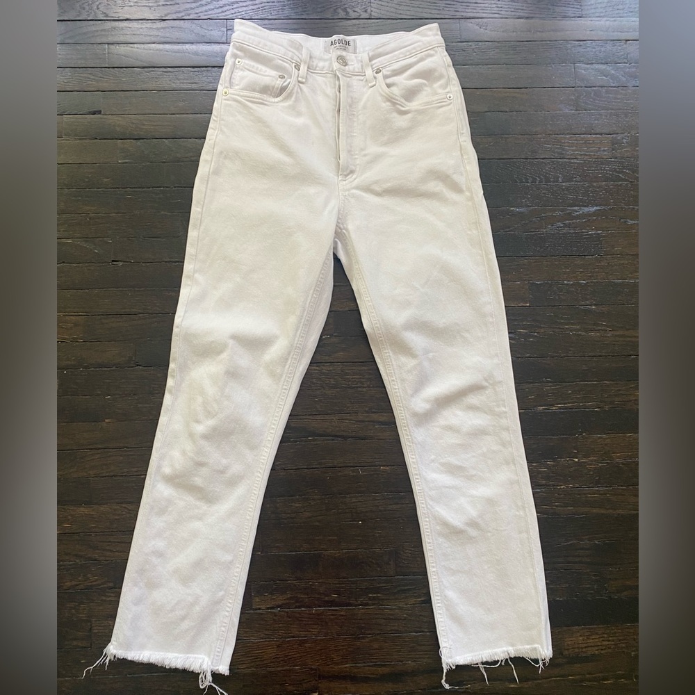 Agolde Riley High Rise Straight Crop Jeans - Picture 5 of 7